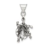 Sterling Silver Antiqued Turtle Charm - Image 4