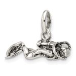 Sterling Silver Antiqued Scuba Diver Charm - Image 5