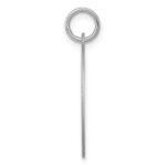 Sterling Silver Rhodium-plated Brocaded Letter A Initial Charm - Image 2