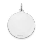 Sterling Silver Rhodium-plated Brocaded Letter F Initial Charm - Image 4