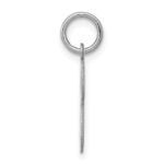 Sterling Silver Rhodium-plated Stamped Letter E Initial Charm - Image 2