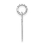 Sterling Silver Rhodium-plated Stamped Letter N Initial Charm - Image 2