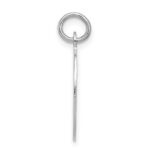 Sterling Silver Rhodium-plated Stamped Letter O Initial Charm - Image 2