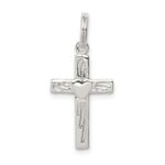 Sterling Silver Rhodium-plated Latin Cross Charm