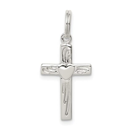 Sterling Silver Rhodium-plated Latin Cross Charm