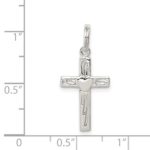 Sterling Silver Rhodium-plated Latin Cross Charm - Image 3
