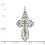 Sterling Silver Antiqued Eastern Orthodox Cross Charm - Image 3