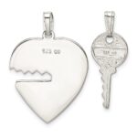 Sterling Silver Heart and Key Charms - Image 4
