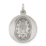 Sterling Silver Antiqued Miraculous Medal - Image 4