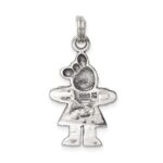 Sterling Silver Antiqued Girl Charm - Image 4
