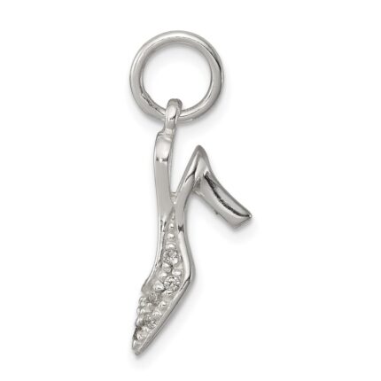 Sterling Silver CZ High Heel Charm