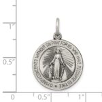 Sterling Silver Antiqued Miraculous Medal - Image 3