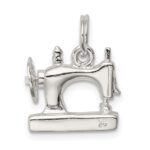 Sterling Silver Rhodium-plated Sewing Machine Charm - Image 4
