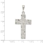 Sterling Silver Nugget Cross Pendant - Image 3