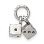 Sterling Silver Antique Dice Charm - Image 2