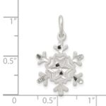 Sterling Silver Diamond Cut Snowflake Charm - Image 4