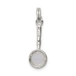 Sterling Silver Rhodium-plated Magnifying Glass Charm - Image 4