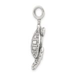 Sterling Silver Antiqued Sea Turtle Pendant - Image 2