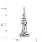 Sterling Silver Antiqued Lighthouse Charm - Image 3