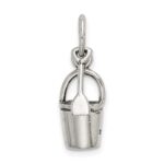 Sterling Silver Antiqued Sand Bucket and Shovel Charm - Image 4