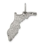 Sterling Silver Antiqued Florida State Charm - Image 4