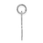 Sterling Silver Rhodium-plated Script Letter H Initial Charm - Image 2