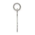 Sterling Silver Rhodium-plated Script Letter J Initial Charm - Image 2