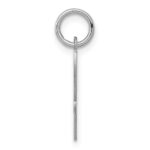 Sterling Silver Rhodium-plated Script Letter V Initial Charm - Image 2