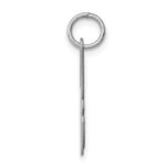 Sterling Silver Rhodium-plated Script Letter H Initial Charm - Image 2