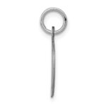 Sterling Silver Rhodium-plated Fancy Script Letter D Initial Charm - Image 2