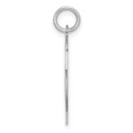 Sterling Silver Rhodium-plated Artisan Block Letter O Initial Charm - Image 2