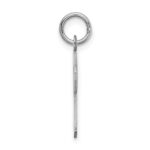 Sterling Silver Rhodium-plated Artisan Block Letter R Initial Charm - Image 2