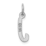 Sterling Silver Rhodium-plated Letter J Initial Charm - Image 4