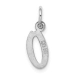 Sterling Silver Rhodium-plated Letter O Initial Charm - Image 4