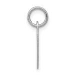 Sterling Silver Rhodium-plated Letter V Initial Charm - Image 2