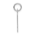 Sterling Silver Rhodium-plated Block Letter Z Initial Charm - Image 2