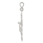 Sterling Silver Diamond-Cut Crucifix Pendant - Image 2