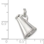 Sterling Silver Rhodium-plated Megaphone Charm - Image 3