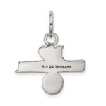 Sterling Silver Antique I (heart) Basketball Charm - Image 4