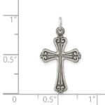Sterling Silver Antiqued Cross Charm - Image 3