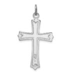 Sterling Silver Platinum-plated & Gold-plated Cross Pendant - Image 4