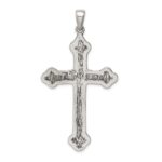 Sterling Silver Antiqued Thorn Cross Pendant - Image 4