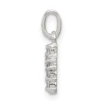 Sterling Silver CZ Cross Charm - Image 2