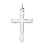 Sterling Silver Platinum-plated & 18k Gold-plated Rope Cross Pendant - Image 3