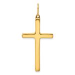 Sterling Silver Gold-tone Polished Cross Pendant