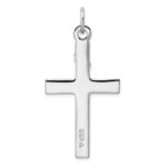Sterling Silver Platinum-plated & 18k Gold-plated Crucifix Pendant - Image 3
