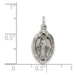 Sterling Silver Antiqued Miraculous Medal - Image 3