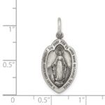 Sterling Silver Antiqued Miraculous Medal - Image 3