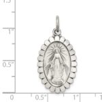 Sterling Silver Antiqued Miraculous Medal - Image 3