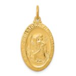 24k Gold-plated Sterling Silver Saint Christopher Medal